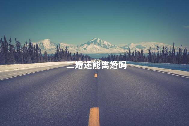 二婚还能离婚吗