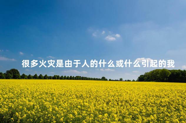 很多火灾是由于人的什么或什么引起的我们要防患于未然