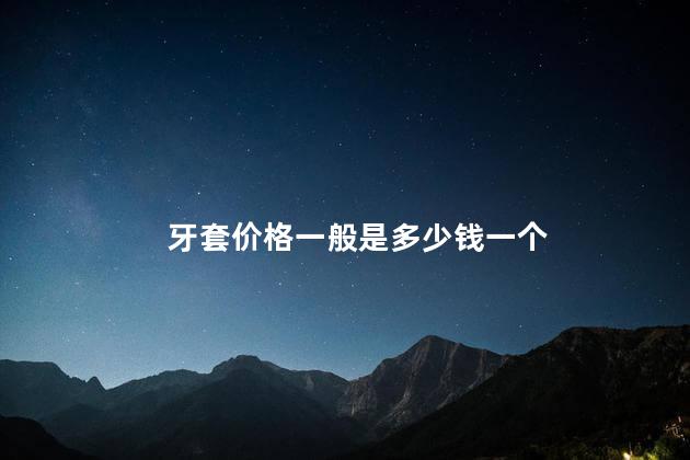 牙套价格一般是多少钱一个