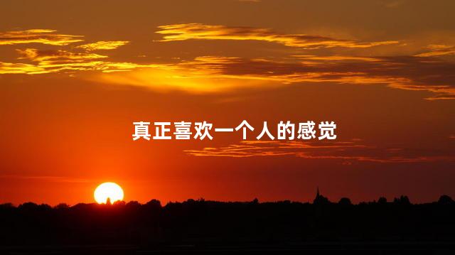 真正喜欢一个人的感觉