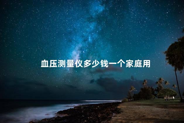 血压测量仪多少钱一个家庭用
