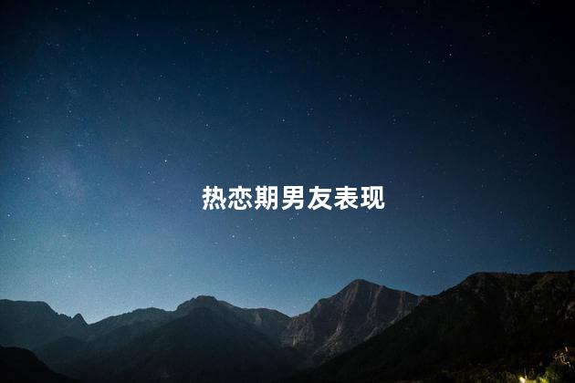 热恋期男友表现