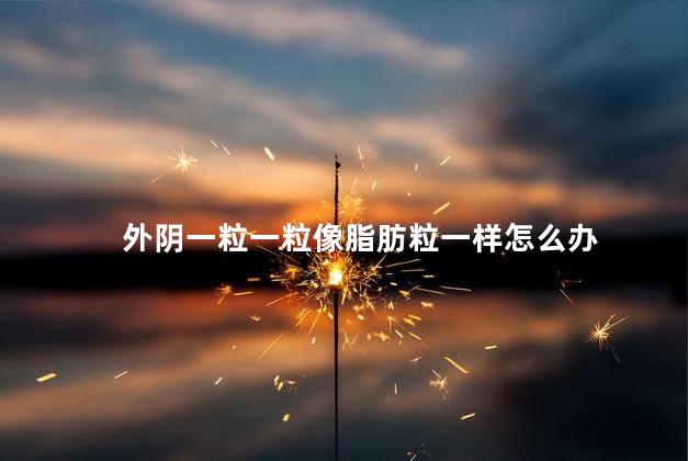 外阴一粒一粒像脂肪粒一样怎么办