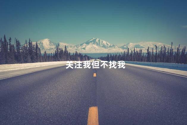 关注我但不找我