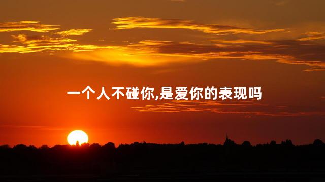 一个人不碰你,是爱你的表现吗
