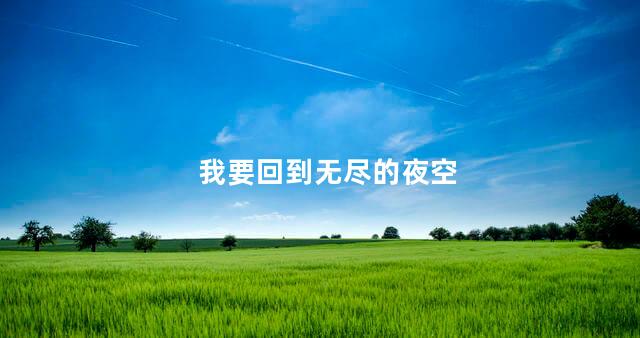 我要回到无尽的夜空