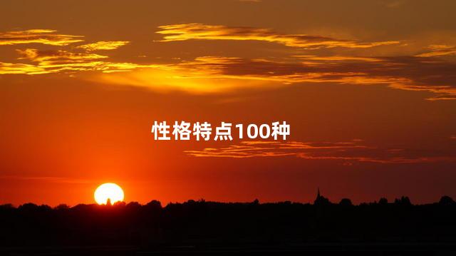 性格特点100种