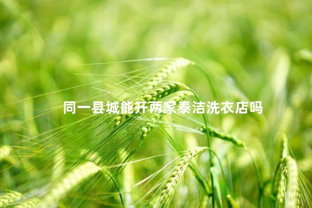 同一县城能开两家泰洁洗衣店吗