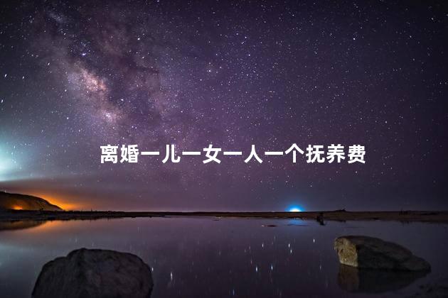 离婚一儿一女一人一个抚养费