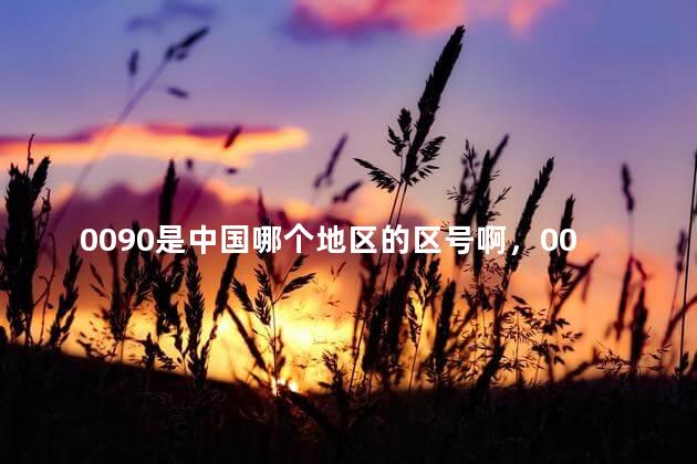 0090是中国哪个地区的区号啊，0091是哪个地方的区号