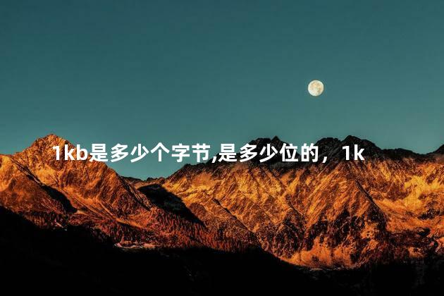 1kb是多少个字节,是多少位的，1kb是多少个字节,是多少位整数