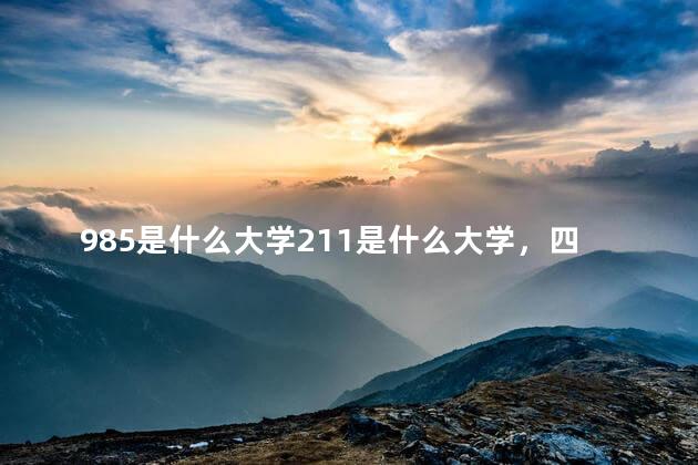 985是什么大学211是什么大学，四档985是什么大学