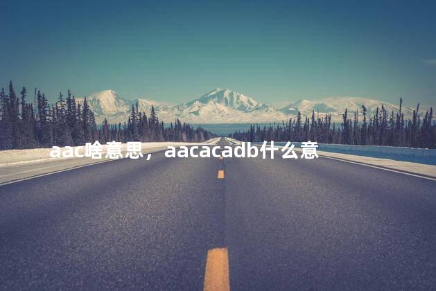 aac啥意思，aacacadb什么意思