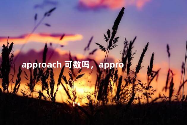 approach 可数吗，approach是可数名词吗