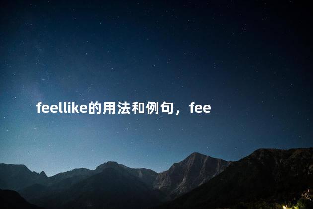 feellike的用法和例句，feel like 的用法