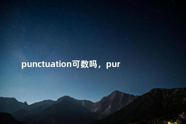 punctuation可数吗，pursuit可数