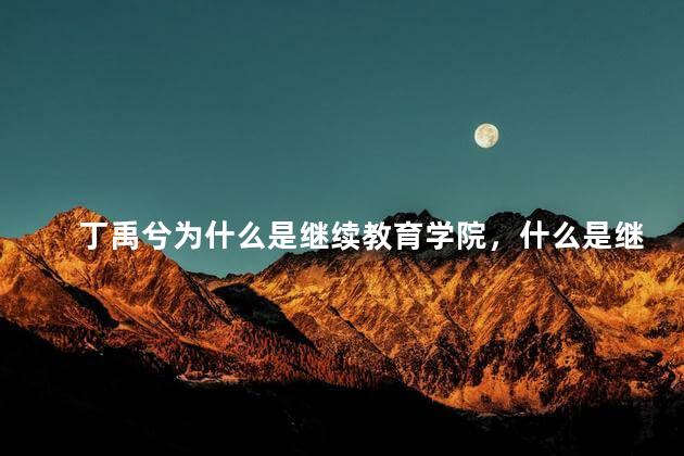 丁禹兮为什么是继续教育学院，什么是继续教育学院是全日制
