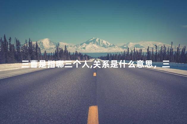 三曹是指哪三个人,关系是什么意思，三曹是指哪三个人,关系是什么样的人