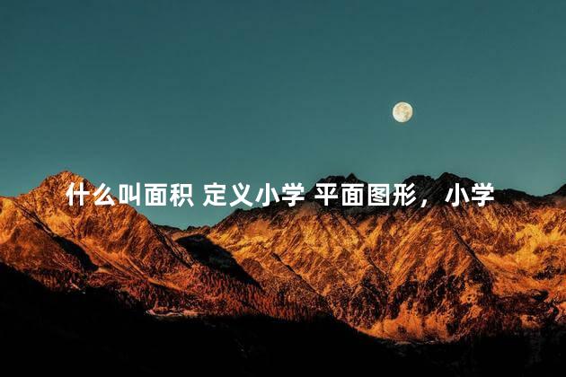 什么叫面积 定义小学 平面图形，小学什么是面积定义