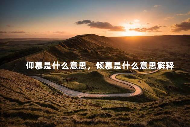仰慕是什么意思，倾慕是什么意思解释