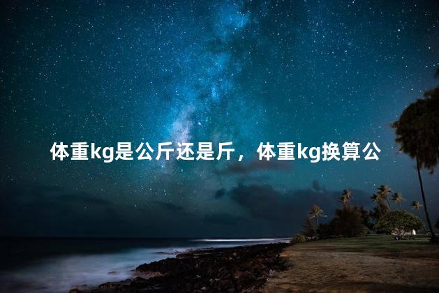 体重kg是公斤还是斤，体重kg换算公斤