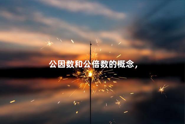 公因数和公倍数的概念，