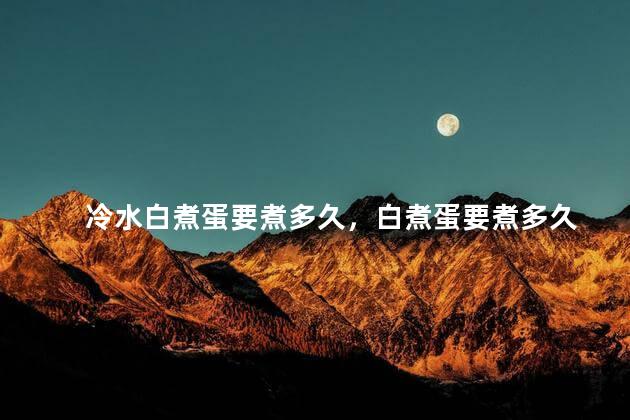 冷水白煮蛋要煮多久，白煮蛋要煮多久
