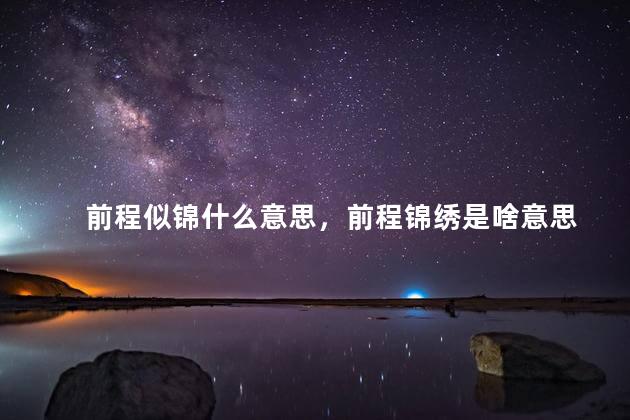前程似锦什么意思，前程锦绣是啥意思