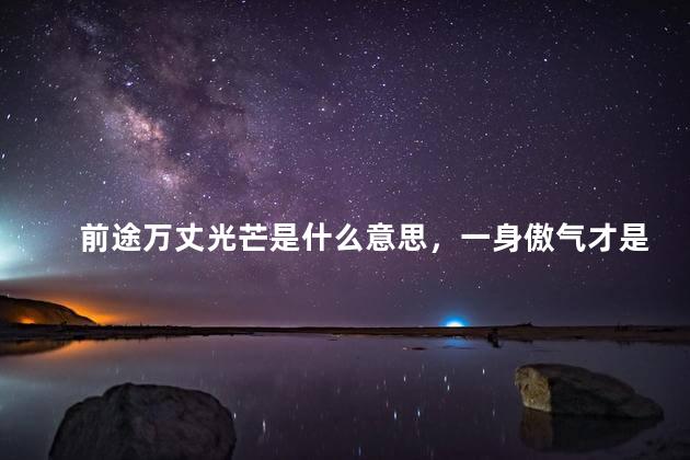 前途万丈光芒是什么意思，一身傲气才是你该有的万丈光芒是什么意思