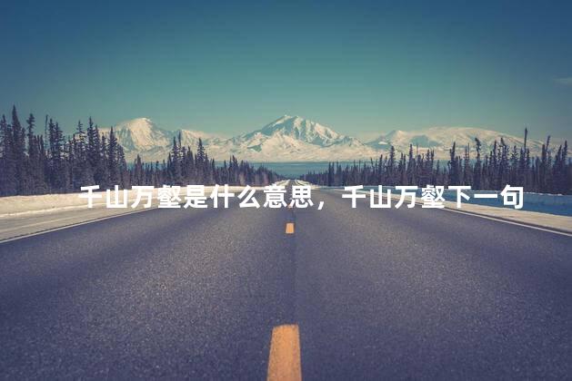 千山万壑是什么意思，千山万壑下一句