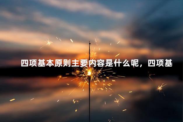 四项基本原则主要内容是什么呢，四项基本原则的内容？