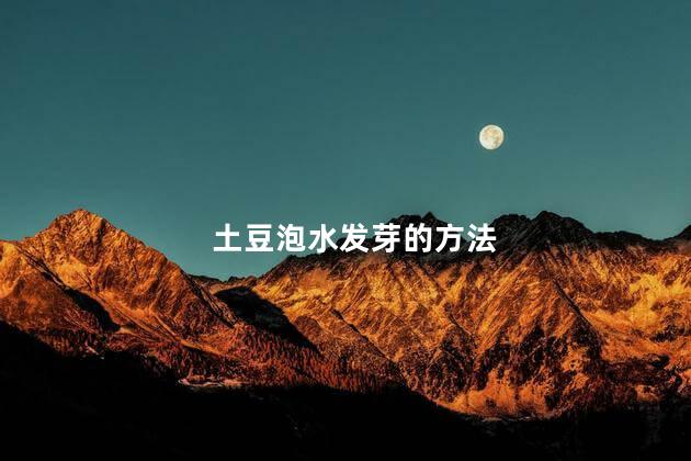 土豆泡水发芽的方法