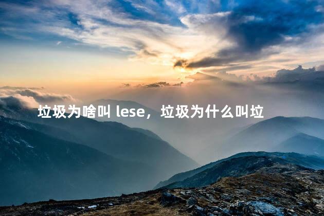 垃圾为啥叫 lese，垃圾为什么叫垃圾而不叫其他