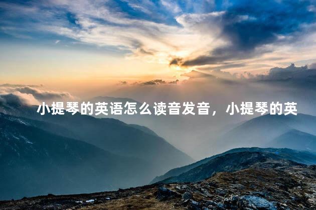 小提琴的英语怎么读音发音，小提琴的英语怎么读音drum
