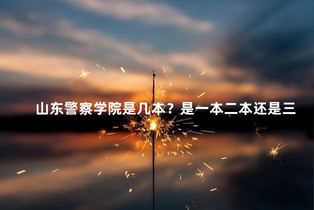 山东警察学院是几本？是一本二本还是三本，山东警察学院是几本大学