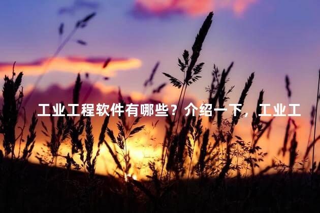工业工程软件有哪些？介绍一下，工业工程软件有哪些？介绍