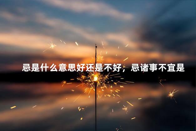 忌是什么意思好还是不好，忌诸事不宜是什么意思