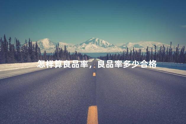 怎样算良品率，良品率多少合格