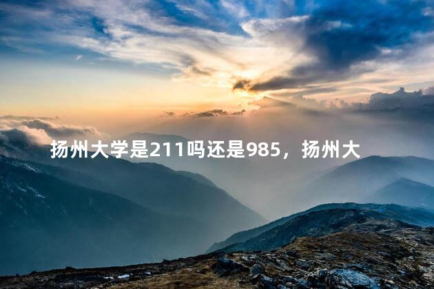 扬州大学是211吗还是985，扬州大学是双一流吗