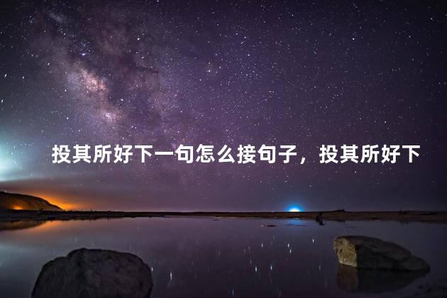 投其所好下一句怎么接句子，投其所好下句是什么