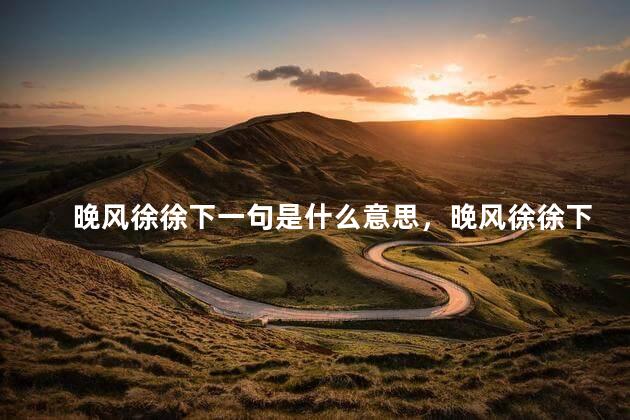 晚风徐徐下一句是什么意思，晚风徐徐下一句是什么成语