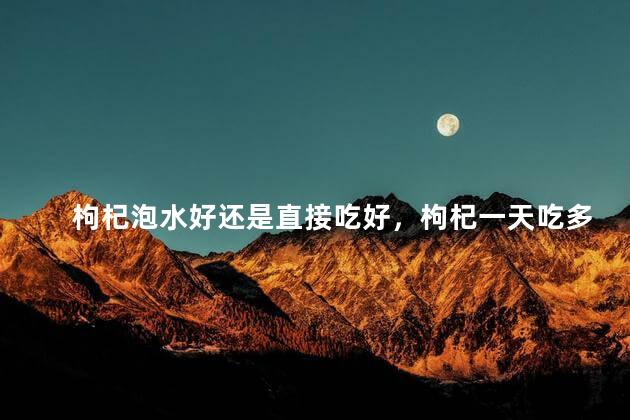 枸杞泡水好还是直接吃好，枸杞一天吃多少粒最好