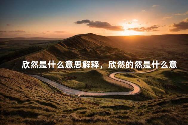 欣然是什么意思解释，欣然的然是什么意思
