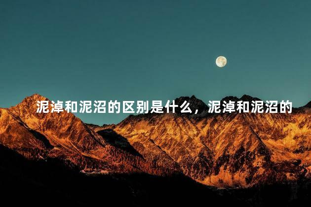 泥淖和泥沼的区别是什么，泥淖和泥沼的区别在哪