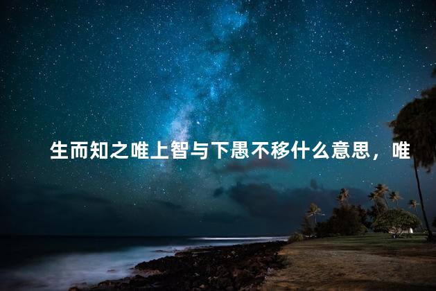 生而知之唯上智与下愚不移什么意思，唯上智与下愚不移什么意思遗传