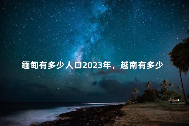 缅甸有多少人口2023年，越南有多少人口