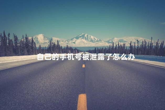 自己的手机号被泄露了怎么办