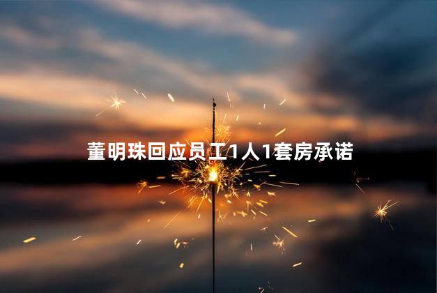董明珠回应员工1人1套房承诺，董明珠说给员工一人一套房子_1