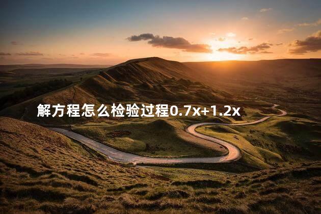 解方程怎么检验过程0.7x+1.2x=9.5，解方程怎么检验过程图片