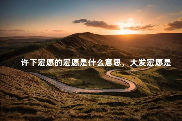 许下宏愿的宏愿是什么意思，大发宏愿是什么意思